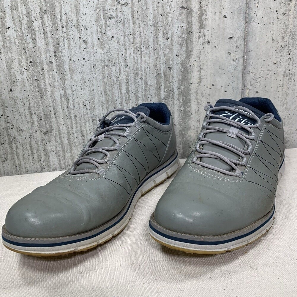 Skechers Go Golf Elite Leather Golf Shoes Men’s Size 12.5 Gray Navy 53530CCNV